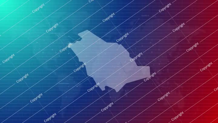 Saudi arabia map futuristic saudi arabian country shape connected global