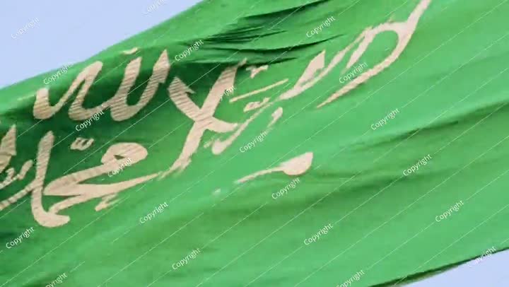 The national flag of Saudi Arabia kingdom