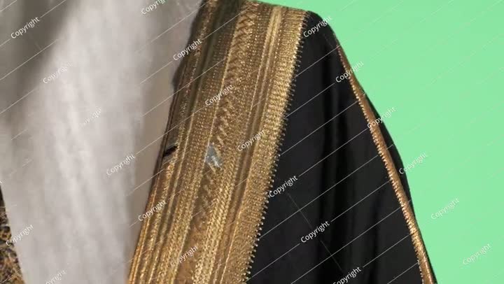 Traditional Saudi out-feet on chromakey