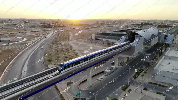The modern subway line in Riyadh Saudi Arabia