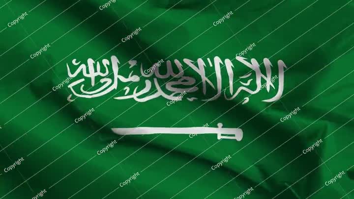 saudi arabia flag moved by the wind