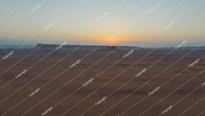 Sunrise Over the Saudi Desert Captured by Drone