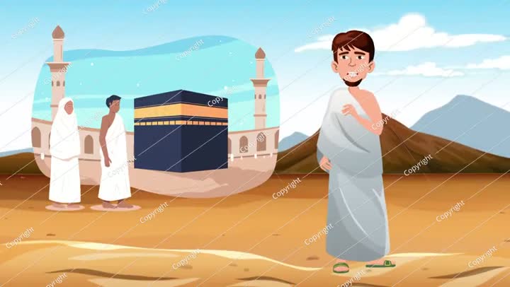 Muslim pilgrims performing hajj in mecca, saudi arabia