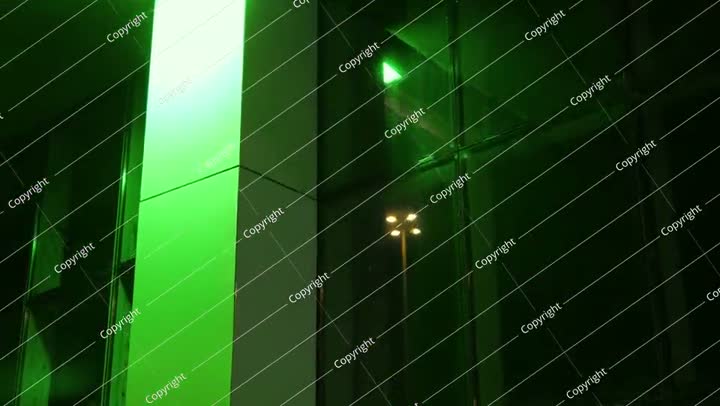 Saudi National Day Green Building Lights