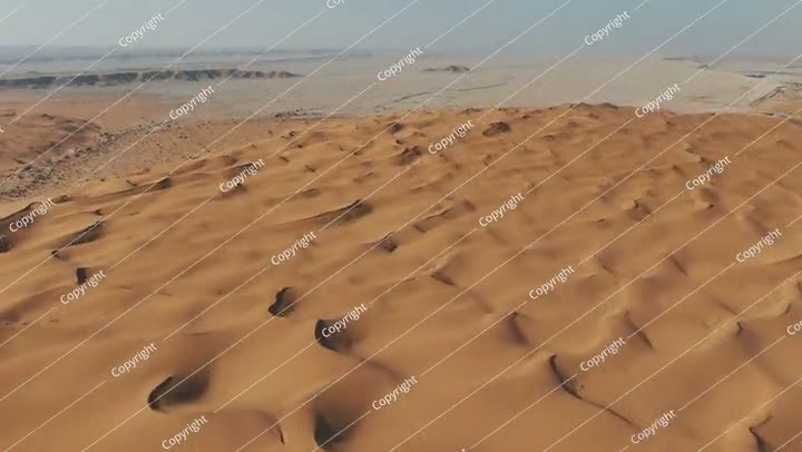Endless Desert Horizon Drone Video of Saudi Sand Dunes