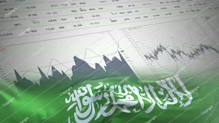 علم المملكة العربية السعودية - علم مرفوع في بيانات تحليلات التقارير