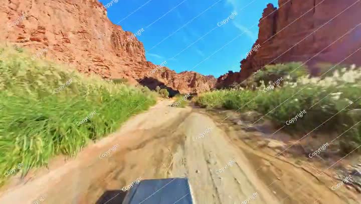 Driving a 4x4 in Wadi Al Disah Tabuk province Saudi Arabia