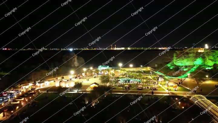 Beautiful Night Drone Footage flying in Saudi Arabia