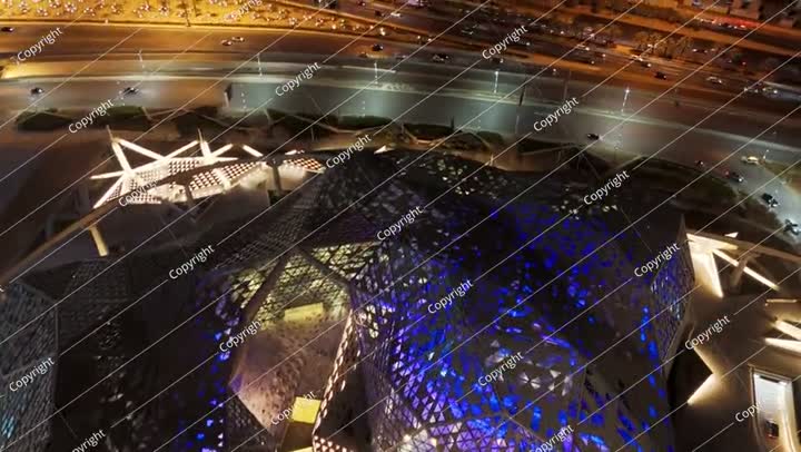 Riyadh Cityscape at Night A Stunning - Aerial View of Saudi Arabias Capital