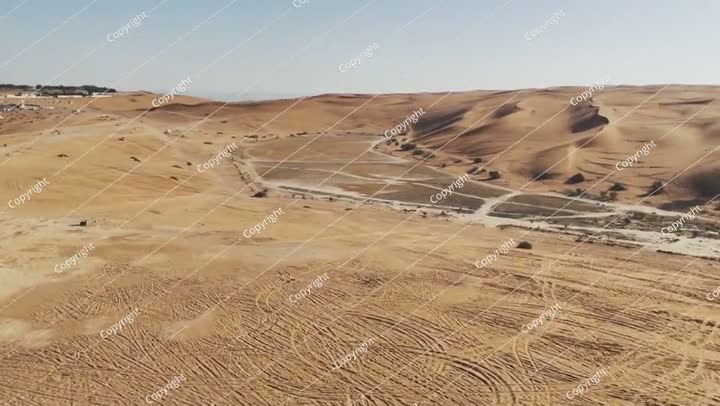 Endless Desert Horizon Drone Video of Saudi Sand Dunes