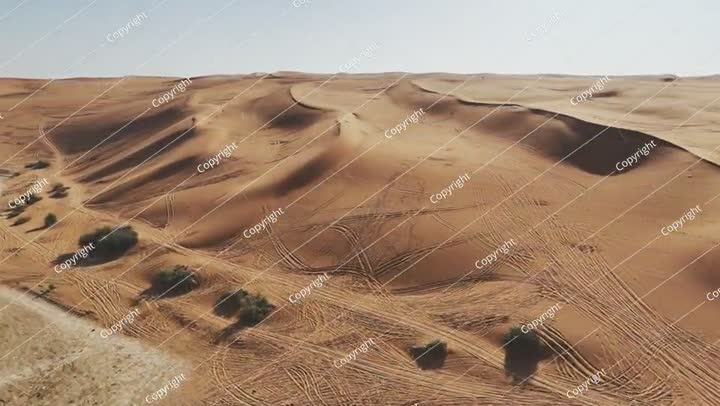 Endless Desert Horizon Drone Video of Saudi Sand Dunes