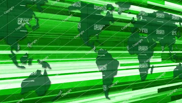 خلفية متحركة لعلم المملكة العربية السعودية