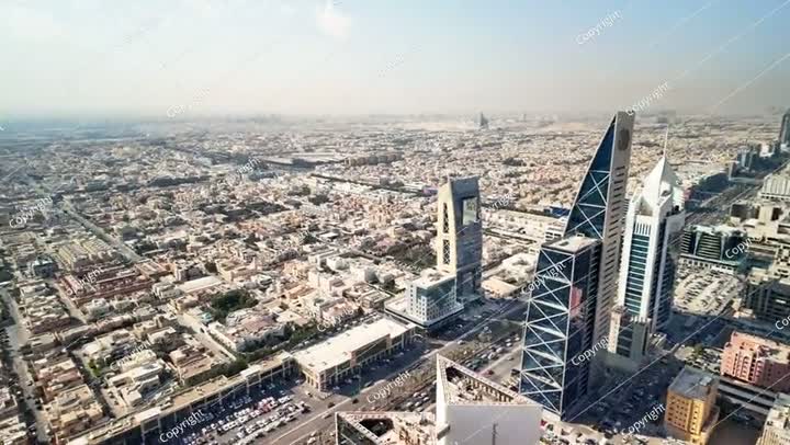 Panoramic cityscape of Riyadh Saudi Arabia showing urban skyline