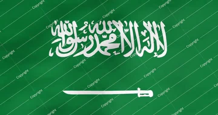 Saudi Arabia  Flag Waving in The Wind | 4k Video  Realistic Animation