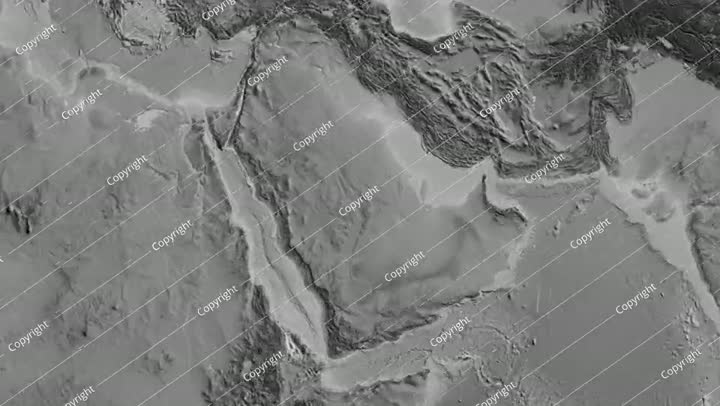 المملكة العربية السعودية على الكرة الأرضية. مشطوف. تدرج الرمادي. بدون تسميات