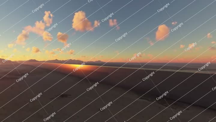 غروب الشمس من الجو لمدينة شرم الشيخ، نيوم، تبوك، المملكة العربية السعودية