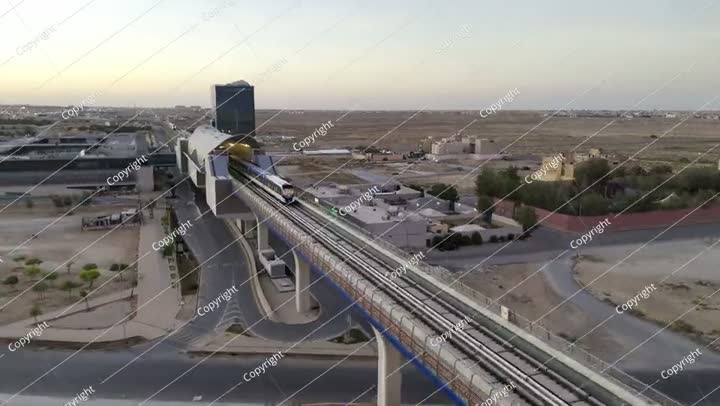 خط مترو الأنفاق الحديث في الرياض المملكة العربية السعودية