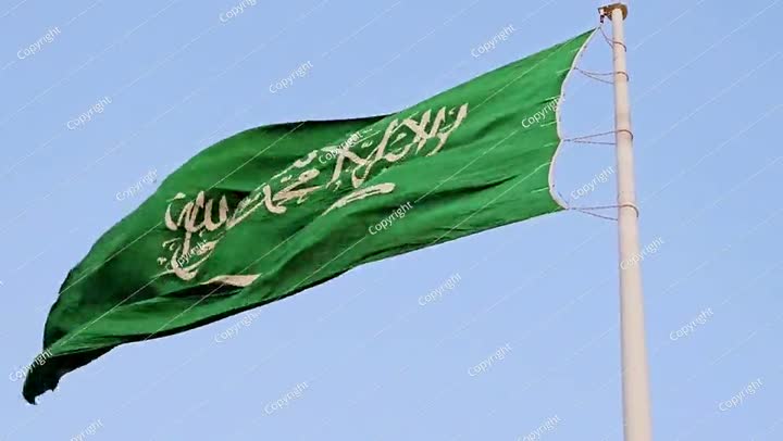 The national flag of Saudi Arabia kingdom