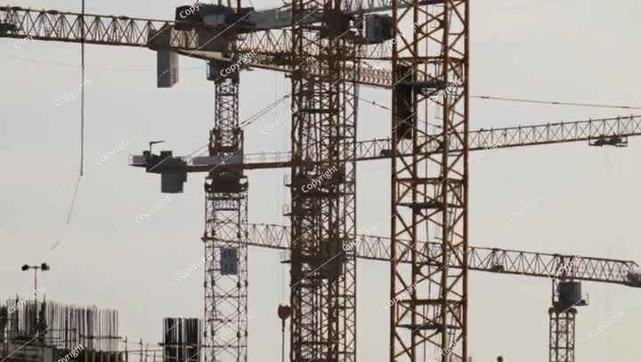 Plenty of cranes working on the mega construction in Saudi Arabia
