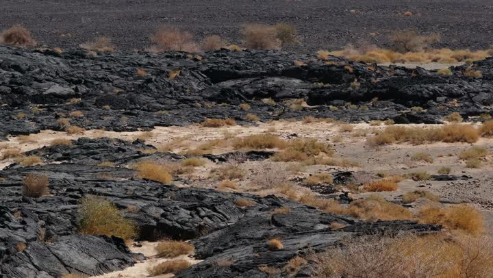 The history of the earth in the language of rocks and lava, located in the Harrah of Khaybar northeast of Medina, is a rare and strange site, with black rock formations.