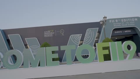 The gateway to the ninth edition of the exhibition, discussing the future of the global economy, a global conference to discuss the future of technology and investment, how to invest in the global future and investment, artificial intelligence, technology and sustainable energy, and the Kingdom of Saudi Arabia's Vision 2030.