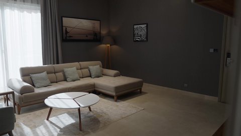 Photography of the living room, modern and attractive designs, wonderful decorations, upscale home furniture, luxurious and beautiful designs, residential apartments, showcase of the modern living room.