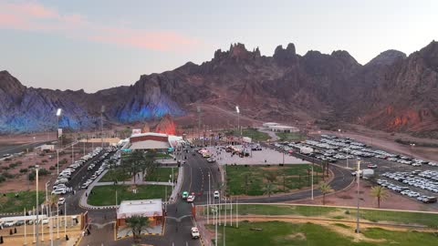 Famous tourist attractions in the Kingdom of Saudi Arabia, Al-Maghwa Park for celebrations in Hail, fun entertainment places.