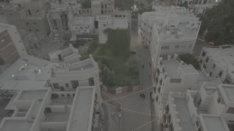 البيوت والمباني التاريخية ، تصوير درون للبلدة القديمة جدة التاريخية في مدينة جدة ، أماكن سياحية تراثية شعبية، معالم اثرية قديمة في السعودية
