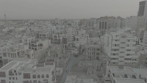 أماكن سياحية تراثية شعبية، البيوت والمباني التاريخية ، تصوير درون للبلدة القديمة جدة التاريخية في مدينة جدة ،معالم اثرية قديمة في السعودية