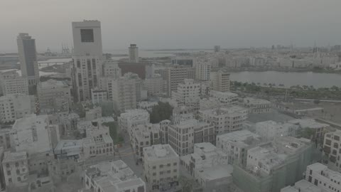 أماكن سياحية تراثية شعبية، البيوت والمباني التاريخية ، تصوير درون للبلدة القديمة جدة التاريخية في مدينة جدة ،معالم اثرية قديمة في السعودية