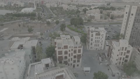 تصوير درون للبلدة القديمة جدة التاريخية في مدينة جدة ، أماكن سياحية تراثية شعبية، البيوت والمباني التاريخية ،معالم اثرية قديمة في السعودية