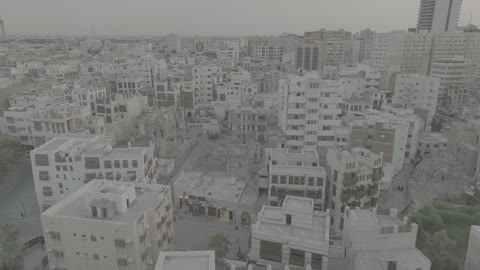 معالم اثرية قديمة في السعودية، البيوت والمباني التاريخية ، تصوير درون للبلدة القديمة جدة التاريخية في مدينة جدة ، أماكن سياحية تراثية شعبية