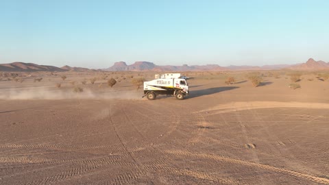 التحديات الحماسية والأنشطة الترفيهية، التسابق على الرمال الذهبية الناعمة ، رياضة التطعيس بالسيارات الترابية في المناطق الصحراوية، المسابقات و الفعاليات المشهورة، تصوير درون جوي لسباق رالي داكار في المملكة العربية السعودية، بطولة العالم للراليات