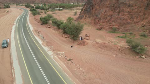 Aerial drone photography of the rugged terrain of the Aja Mountains in Tuwaran, the peaks and highlands in the mountainous areas, nature background.