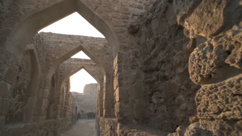 The iconic arches in the old Bahrain Fort or the Portuguese Fort, the tourist archaeological sites and landmarks, the architectural engineering art of the facilities and buildings.