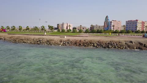 Natural landscapes and phenomena, an important commercial center after Mecca, located on the Red Sea coast between the cities of Al-Wajh and Yanbu, Umluj is a coastal city in Saudi Arabia, drone footage of the sea waters in Umluj in the Kingdom of Saudi Arabia, one of the largest governorates in Tabuk in terms of area.