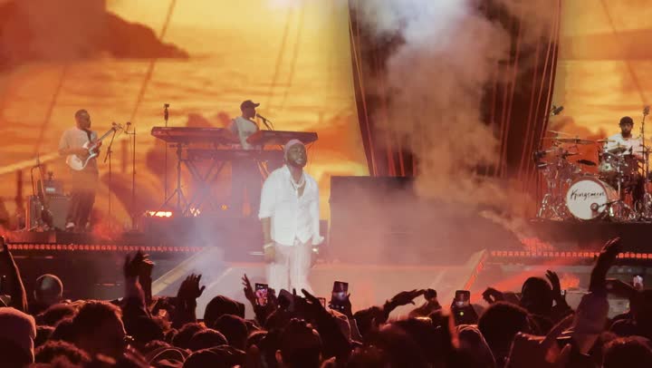 The Soundstorm Middle Beast Festival in the Banban area of Riyadh, December 13, 2025, in the Kingdom of Saudi Arabia, is a global musical and artistic celebration, featuring the Soundstorm band on the music showcase platform, part of the Riyadh Season event, a modern artistic musical entertainment experience.