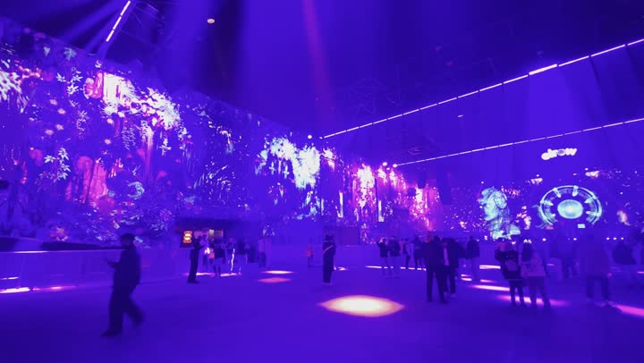 A family and youth experience as part of the Riyadh Season events, visitors wandered through enjoyable atmospheres filled with fun and entertainment, illuminated digital electronic screens at the Soundstorm Middle Beast Festival in the Banban area of Riyadh, December 13, 2025, in the Kingdom of Saudi Arabia.