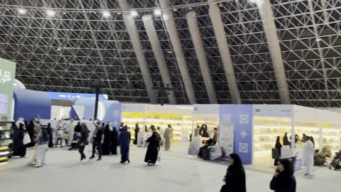 Visitors of different age groups interacted at the International Book Fair in Jeddah on December 16, 2025, featuring famous cultural landmarks and tourist attractions, exhibitions from the Kingdom of Saudi Arabia, enjoying time purchasing useful novels for learning and cultural enrichment, attracting and drawing tourists from around the world, and events of the Riyadh Season.