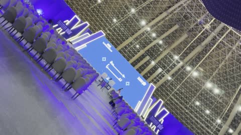 An interior shot of the Jeddah Superdome hall, the International Book Fair in Jeddah on December 16, 2025, the famous cultural landmarks and tourist attractions in the Kingdom of Saudi Arabia, attracting and drawing tourists from around the world, Riyadh Season events.