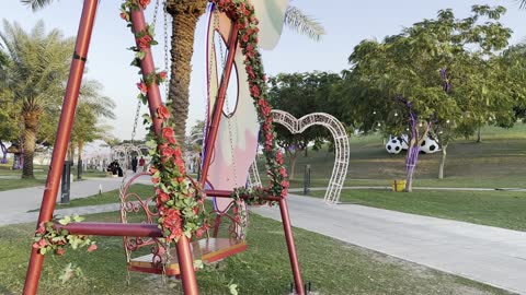 The Swing of Wonders, various recreational activities at the Hills of Wonders Festival 2025 in Jubail Industrial City in the Eastern Province, a tourist destination for families and visitors.