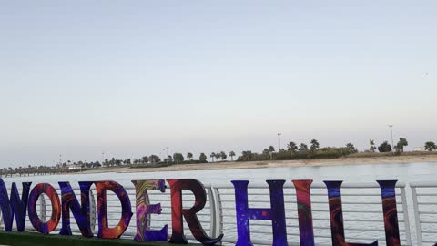 The tourist waterfront at the events of the Wonders Hills Festival 2025 in the city of Jubail Industrial in the Eastern Province, Jubail Corniche, innovative interactive light shows, various entertainment activities, famous tourist attractions.