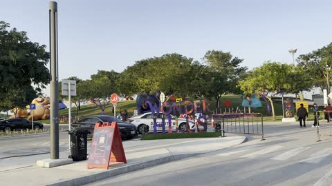 Small electric cars with animated cartoon characters at the events of the Wonders Hills Festival 2025 in Jubail Industrial City in the Eastern Province, innovative interactive shows for families and visitors, various recreational and educational activities, a tourist destination for families and visitors.