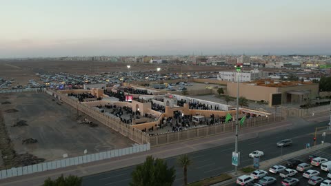 Saudi National Day, September 23rd: A heritage event and folklore show; visitors flocked to the popular celebration; drone footage of the founding ceremony of the first Saudi state on February 22nd in Tabuk, the day we began in 1727 AD; wearing traditional folk costumes.