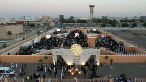 A heritage event and folklore performance; visitors flocked to the popular celebration; drone footage of the founding ceremony of the first Saudi state on February 22 in Tabuk; Saudi National Day, September 23, the day we began in 1727 AD; wearing traditional folk costumes.