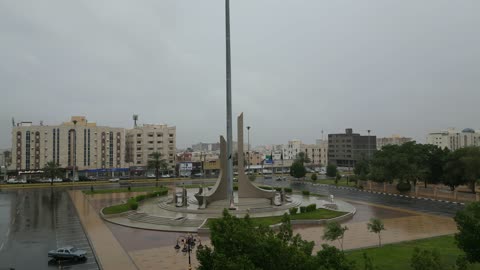 منخفض جوي، امطار شتوية، أماكن ومناطق السياحة في المملكه العربية السعودية، تصوير درون للسيل في مدينة تبوك , تجمع مياه الأمطار وسط المنطقة, معالم سياحية مشهورة