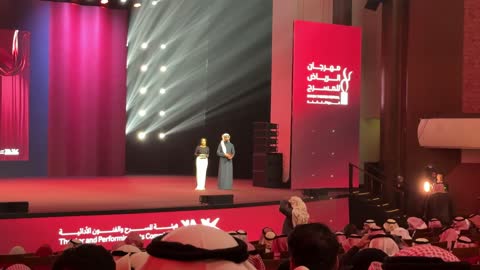An exceptional night celebrating art and beauty, honoring Saudi theatrical talents, crowning the stars of Saudi theater, the closing of the Riyadh Theater Festival at the Princess Nourah bint Abdulrahman Theater in Riyadh on December 24, 2025, a grand artistic celebration.