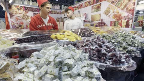 جناح الركن الشامي واحد من الدول المشاركة في المعرض، مبنى مركز جدة الدولي للمعارض والمؤتمرات، معرض المنتجات العربية والعالمية من 19 ديسمبر 2025 إلى 3 يناير 2026 في مدينة جدة في المملكة العربية السعودية، تجربة تسوق عالمية وتجمع دولي ضخم