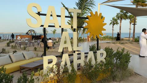 Seaside sessions overlooking the sea, a family-friendly coastal beach destination, Salted Sea at the Corniche of Khobar in the Eastern Province, Kingdom of Saudi Arabia, with a calm atmosphere and enjoyable relaxation experience, tourist restaurants and cafes, events and recreational activities.