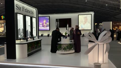 Visitors gathered at the Blue Oud and International Perfumes Exhibition at the Riyadh International Convention and Exhibition Center on December 25, 2025, featuring global and local brands, luxurious fragrance products, and a unique shopping experience.